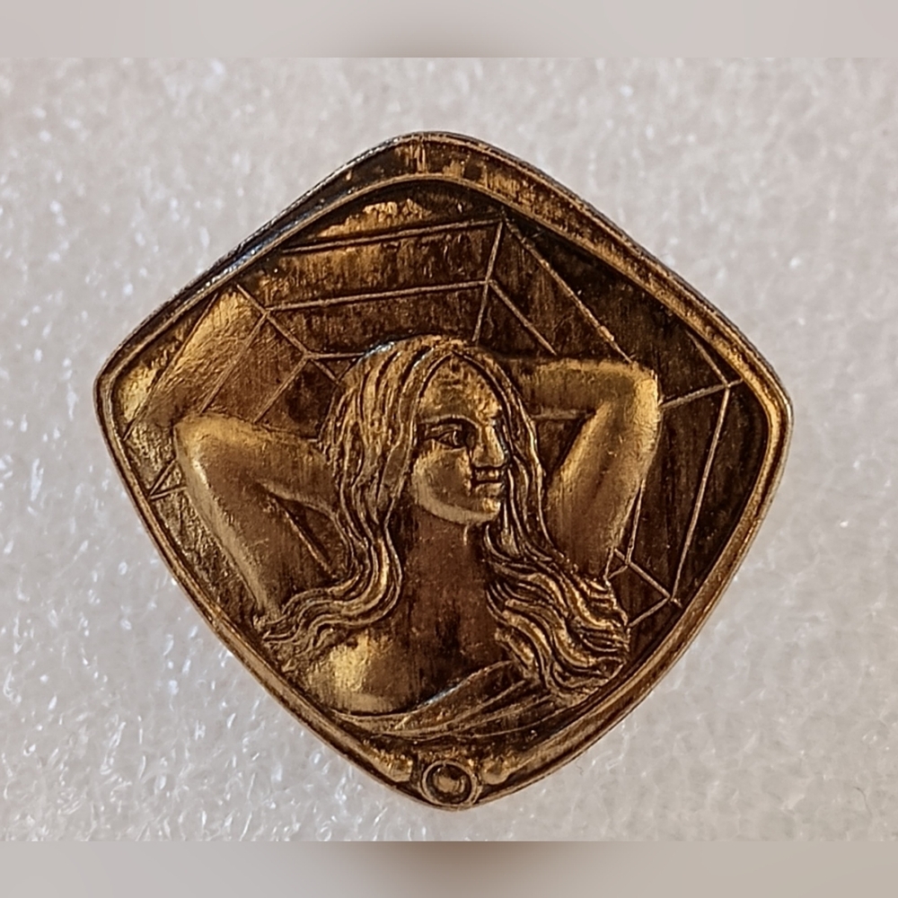 Vintage Classic Art Nouveau Goddess Posing Size 5 Adj. Ring 1970's New NOS